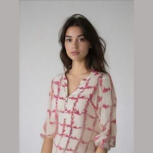 Charming Charlie Floral Blouse Medium